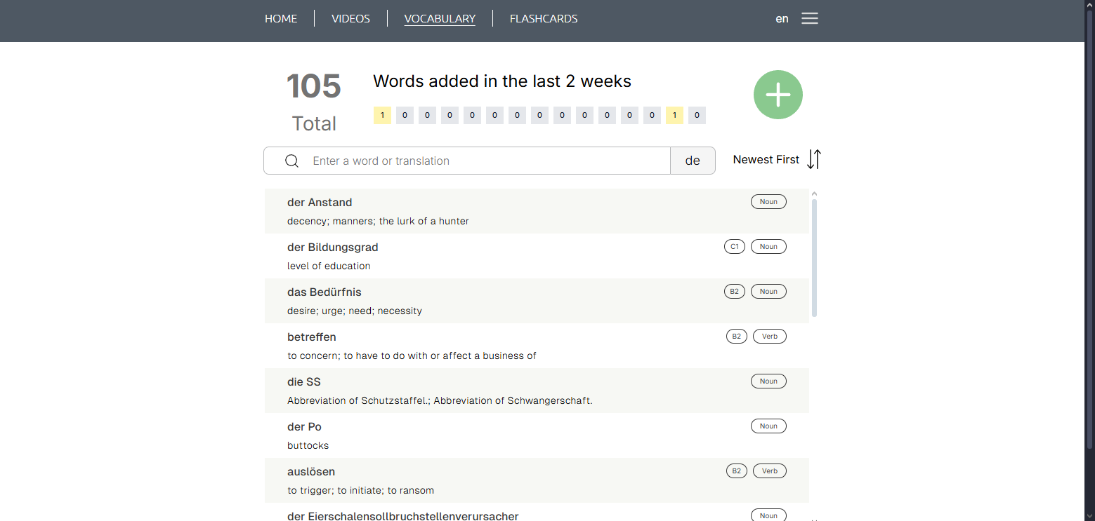 Language Learning Web Application